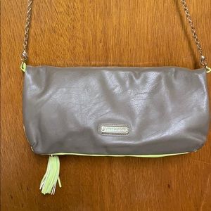 Lime & Gray Steve Madden clutch